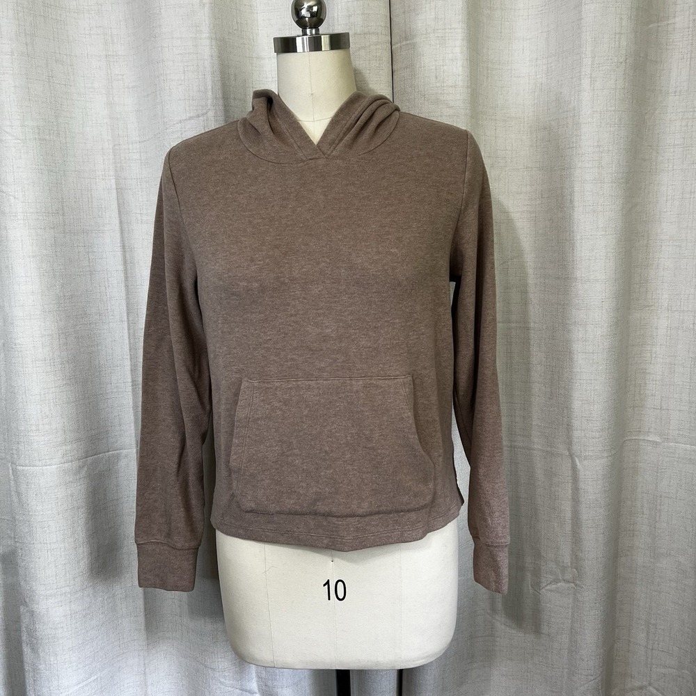 J Crew Women's Hoodie-sweater in Supersoft Yarn Size XS Cotton Blend Brown